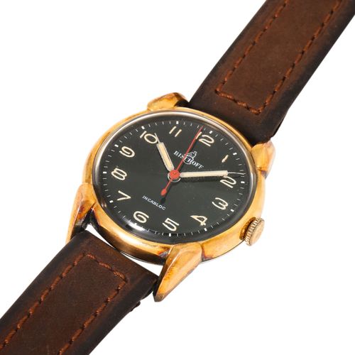 Null BISCHOFF. Vintage men´s wristwatch. Manufactured around 1945. Goldplated, s&hellip;