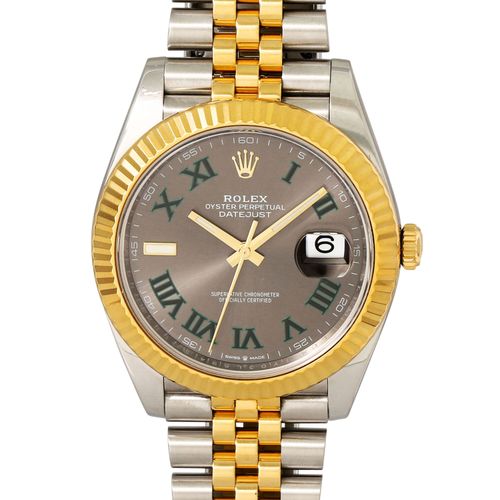 Null ROLEX Datejust 41 "Wimbledon", Ref. 126333-0020. Wrist watch. Stainless ste&hellip;