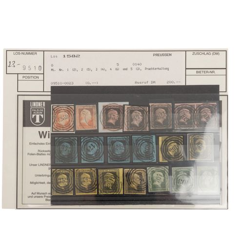 Null 旧德国国家/巴伐利亚/北德联邦/普鲁士/图恩和塔克西斯，约38个邮票、封面和单位的旧拍品卡，来自另一家拍卖行。因此，例如，巴伐利亚米歇尔13b号（18&hellip;