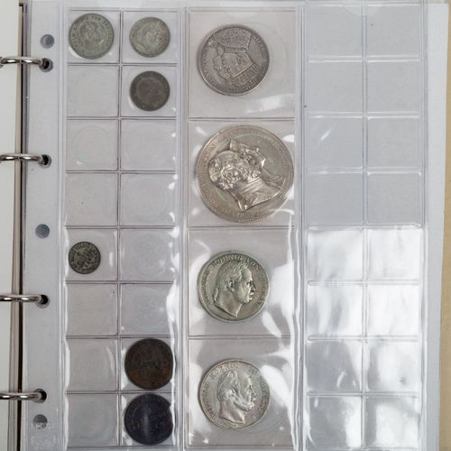 Null German States - Small collection coins & medals in album. The small collect&hellip;