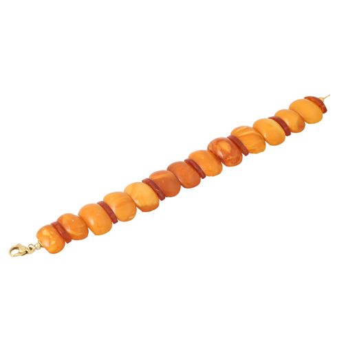 Null Bernstein Armband Butterscotch, Länge ca. 20 cm, B: ca. 2 cm, Schließe verg&hellip;