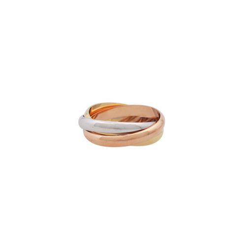 Null CARTIER ring "Trinity", 18K YG/RG/WG, ring size 61/21, 10.7 gr, width: 3.5 &hellip;