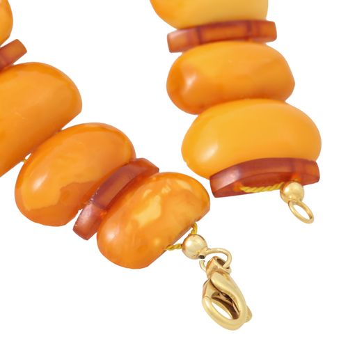 Null Bracelet ambre Butterscotch, longueur env. 20 cm, l : env. 2 cm, fermoir do&hellip;