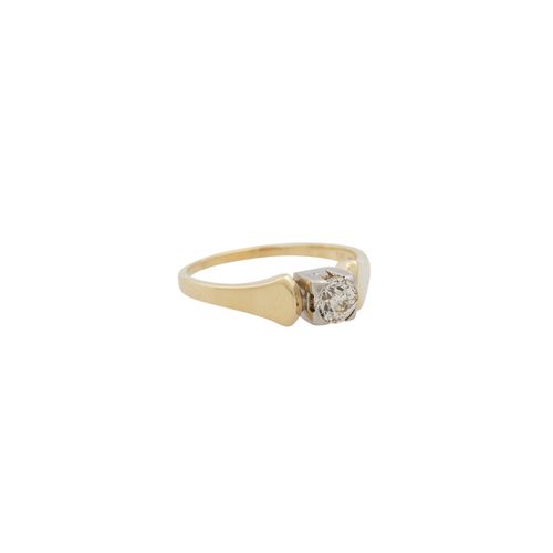 Null Ring with old-european cut diamond ca. 0.5 ct, ca. TIN (M)/VS, girdle heavi&hellip;