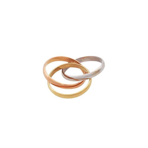 Null CARTIER ring "Trinity", 18K YG/WG/RG, 4,5g. Size: 48/8, ring width ca. 2,5m&hellip;