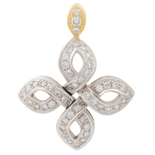 Null LEO WITTWER Colgante con diamantes talla brillante, total aprox. 1,48 ct (s&hellip;