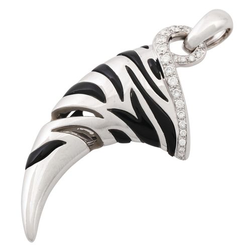 Null WEMPE pendant "Claw" with brilliant-cut diamonds totalling ca. 0.35 ct, goo&hellip;