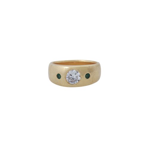 Null Ring with brilliant-cut diamond ca. 1 ct, ca. STW (I-J)/VS-VVS, 14K yellow &hellip;
