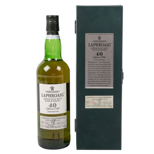 Null LAPHROAIG Single Malt Scotch Whisky, 40 ans Région : Islay, Distillerie Lap&hellip;