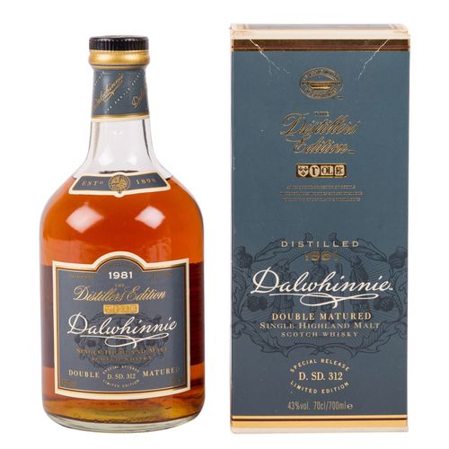 Null DALWHINNIE单一麦芽苏格兰威士忌，1981年地区：高地，Dalwhinnie酒厂，43%体积，700毫升，肩部水平，原包装（besch.）欧盟&hellip;