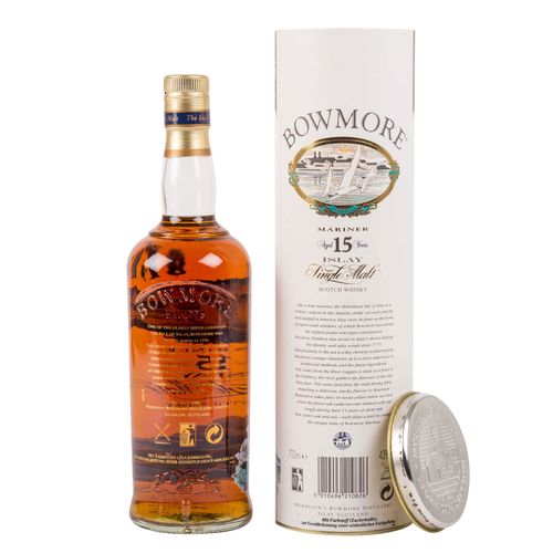 Null BOWMORE单一麦芽苏格兰威士忌'MARINER'，15年地区：艾莱岛，莫里森的Bowmore酒厂，43%vol.，700毫升，瓶颈处水平，原包装，&hellip;
