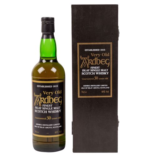 Null 'Very old' ARDBEG Single Malt Scotch Whisky, 30 ans Région : Islay, Ardbeg &hellip;
