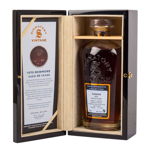 Null BOWMORE Single Malt Scotch Whisky 'Cask Strenght Collection', 1970, SIGNATO&hellip;