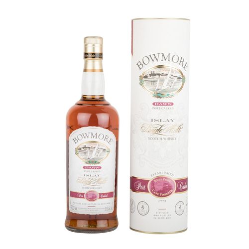 Null BOWMORE单一麦芽苏格兰威士忌 "破晓 "红宝石酒桶地区：艾莱岛，莫里森的Bowmore酒厂，51.5%容量，750毫升，瓶颈平整，原包装。欧盟以&hellip;