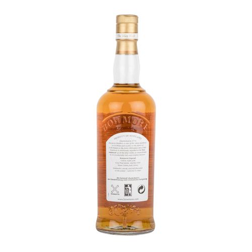 Null BOWMORE单一麦芽苏格兰威士忌 "传奇 "地区：艾莱岛，Morrison's Bowmore酒厂，40%容量，700毫升，瓶颈平整，原包装，带玻璃&hellip;