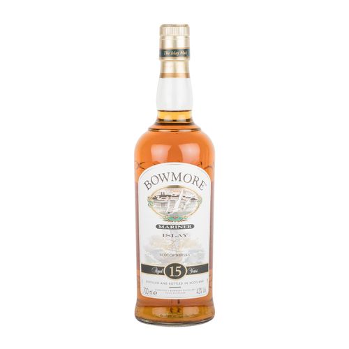 Null BOWMORE单一麦芽苏格兰威士忌'MARINER'，15年地区：艾莱岛，莫里森的Bowmore酒厂，43%容量，700毫升，瓶颈处水平，原包装。欧盟&hellip;