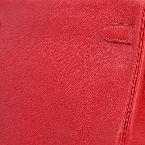 Null HERMÈS VINTAGE "KELLY BAG 32". Coll. 1993. Epsom leather in red with gold h&hellip;