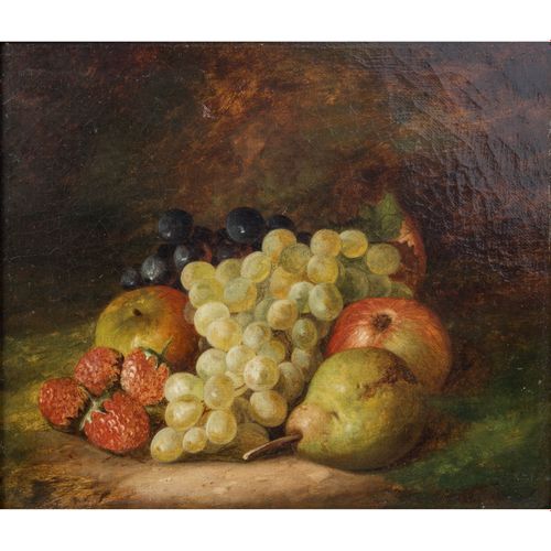 Null TOPHAM, FRANCIS WILLIAM (1808-1877), "Still Life with Fruits" 布面油画，背面有标签和一个&hellip;