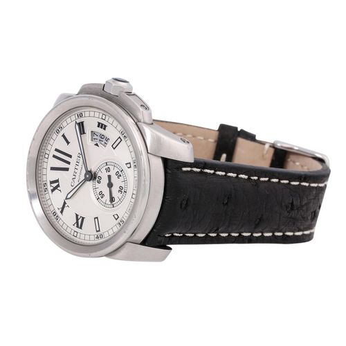 Null CARTIER Calibre de Cartier, ref. 3389, orologio da polso in acciaio inossid&hellip;