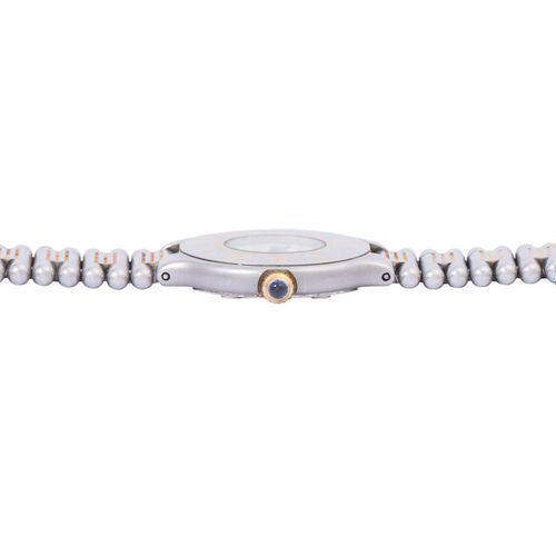 Null CARTIER Must de Cartier réf. 1340 Montre-bracelet dame en acier inoxydable &hellip;