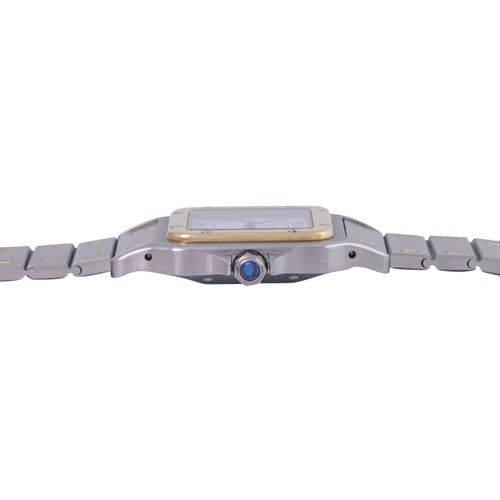 Null CARTIER Santos Galbée Ref. 2961 men's wristwatch from 1989 stainless steel &hellip;