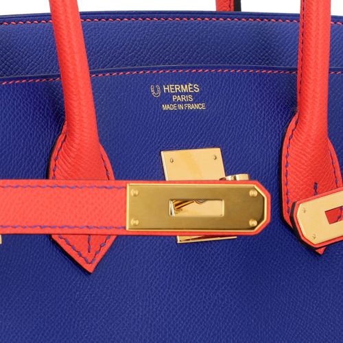 Null Sac à main HERMÈS "BIRKIN BAG 35". Coll. 2017. Gaufrage fer à cheval / fabr&hellip;