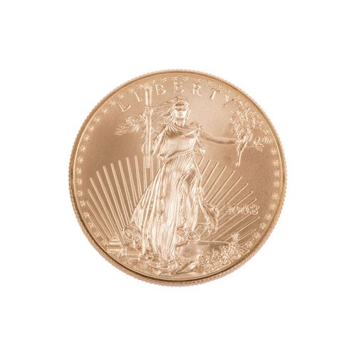 Null 3 x USA/ORO - 50 Dólares 2008, Águila Americana, parcialmente rasguños míni&hellip;