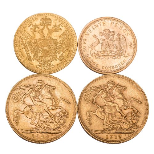 Null GOLDLOT ca. 21,74 g fein, bestehend aus GB/Australien 2 x 1 Sovereign 1912 &hellip;