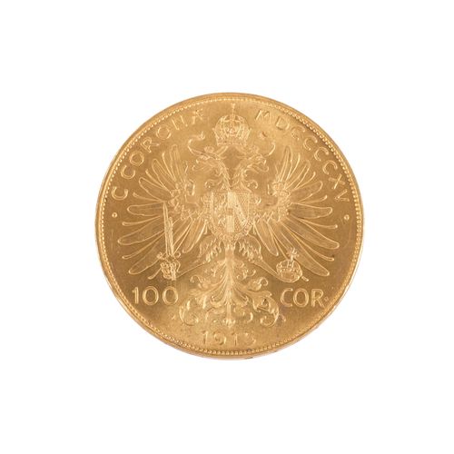 Null Österreich/GOLD - 100 Kronen Nachprägung 1915, 30.48 g Au fein, vz, steuerb&hellip;