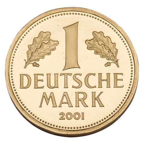 Null BRD/GOLD - 1 Deutsche Mark 2001 D à env. 12 g fin, capsule originale, en ét&hellip;