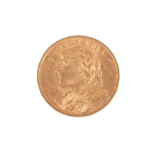 Null Schweiz - 13 x 20 Franken, Motiv Vreneli, GOLD, häufige Jahrgänge 1935, 194&hellip;