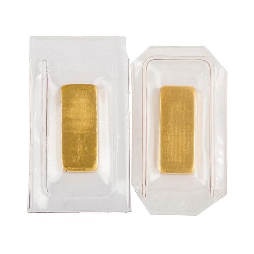 Null GOLDbars - 2x 10 g GOLD fine, Goldbar hist. Forma, produttore Degussa, inca&hellip;