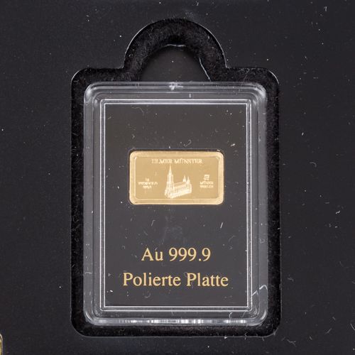 Null 11x 1 g Goldbarren - 'Deutsche Wahrzeichen in Gold' jeweils PP, Prägestätte&hellip;