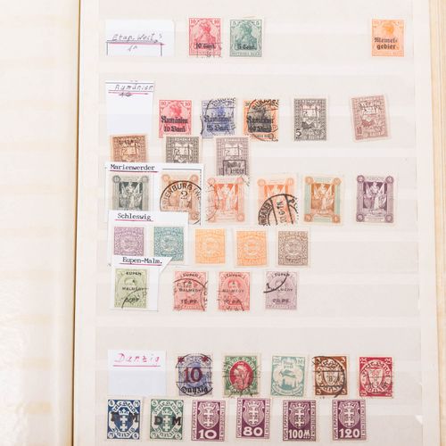 Null 小型收藏家的遗产**/O包括2本欧洲邮票相册，1本库存书，其中包括德意志帝国，被占领土，4本精选小册子和1本审查邮件的信件相册。请检查。