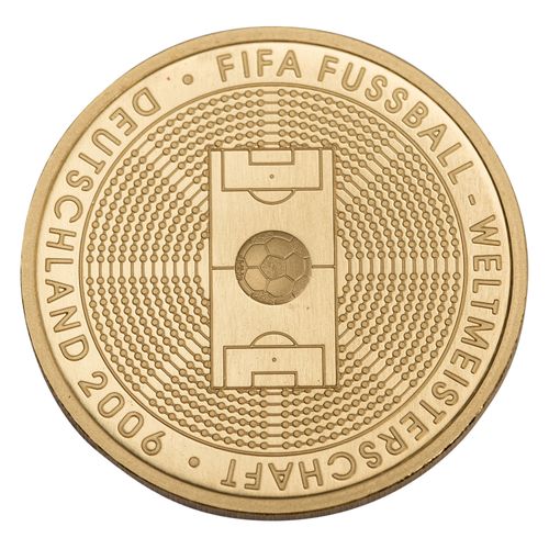 Null BRD/GOLD - 100欧元2005年G足球世界杯，约1/2盎司，原盒+证书，根据UStG第25c条免税。