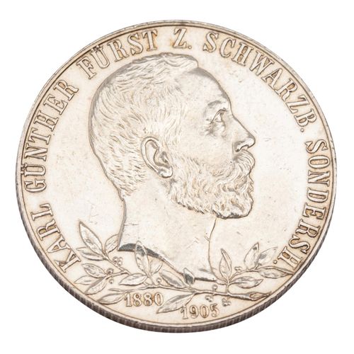 Null Imperio Alemán / Schwarzburg Sondershausen - 2 Marcos 1905, Príncipe Günthe&hellip;