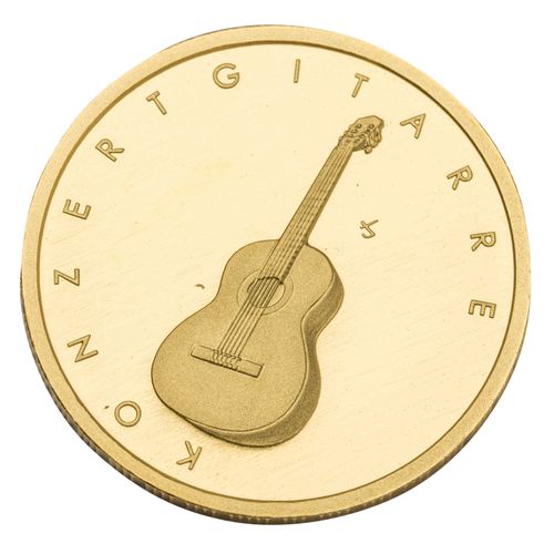 Null BRD/GOLD - 50欧元 2022年音乐会吉他，1/4盎司精制，原箱+证书，根据UStG第25c条免税。
