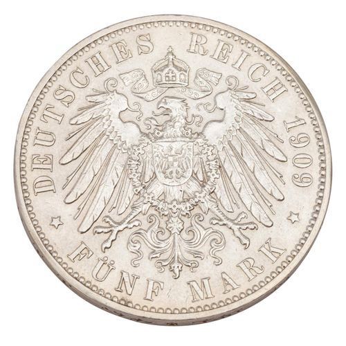 Null Deutsches Kaiserreich / Sachsen - 5 Mark 1905, 500 Jahre Uni Leipzig, König&hellip;