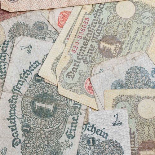 Null Small mixed lot banknotes - German Reich various banknotes, loan vouchers, &hellip;