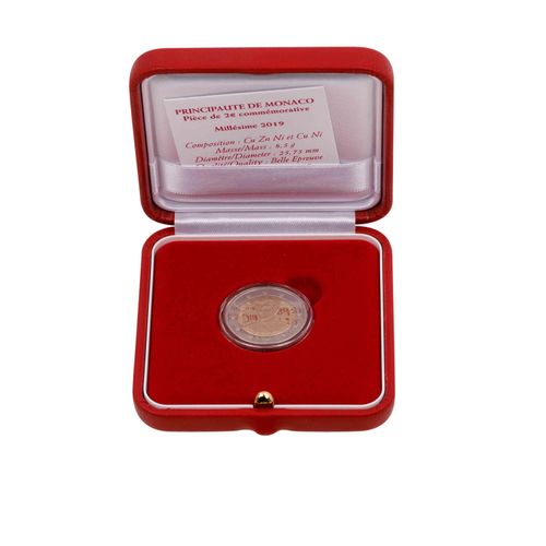 Null Monaco - 2 € / 200° anniversario dell'adesione del Principe Honoré V. 2019 &hellip;