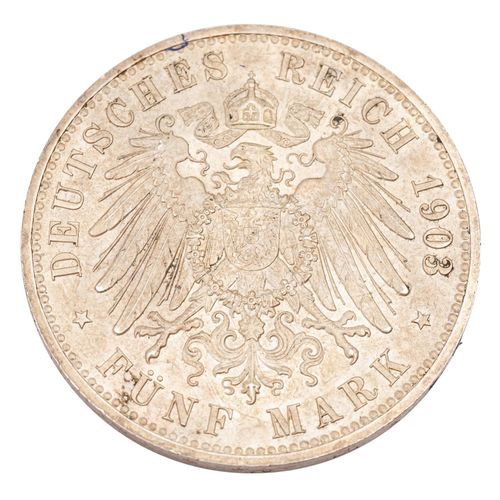 Null Empire allemand / Saxe Altenburg - 5 Mark 1903, Herzog Ernst von Altenburg,&hellip;