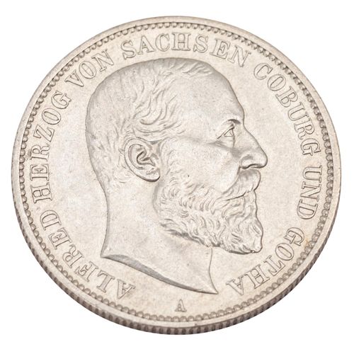 Null Imperio Alemán / Sajonia, Coburgo, Gotha - 2 Marcos 1901, Duque Alfredo, J.&hellip;