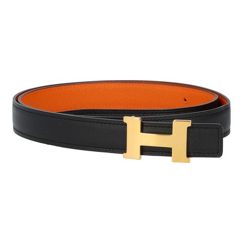 Null HERMÈS reversible belt "CONSTANCE", L.: 95cm. Nude. NP.: 600,-€. Belt buckl&hellip;