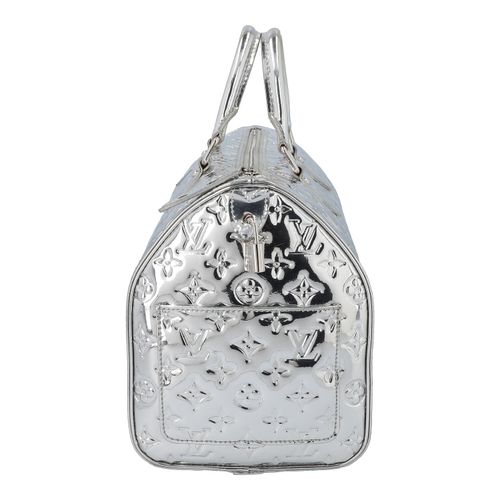 A LIMITED EDITION SILVER MONOGRAM MIROIR SPEEDY 30 WITH SILVER HARDWARE,  LOUIS VUITTON, 2006