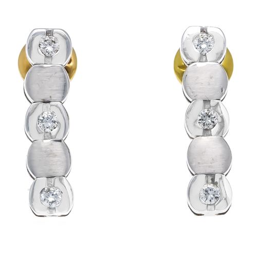 Null Brilliant ear studs GG/WG 750/000 with 6 brilliant-cut diamonds, total 0.15&hellip;