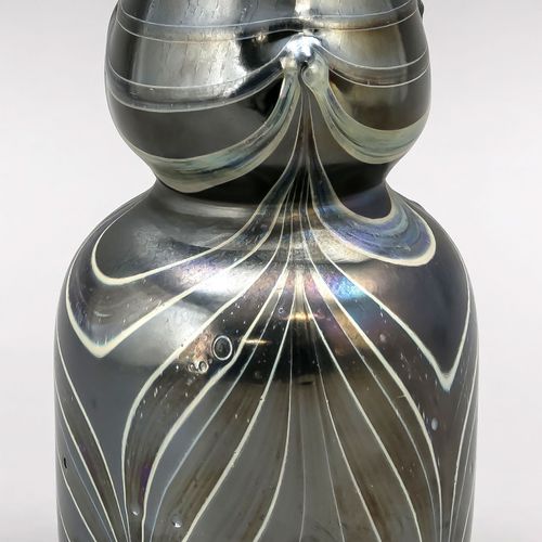 Null Artist's vase, 1978, Eisch, round stand, stylized double pumpkin shape, cle&hellip;