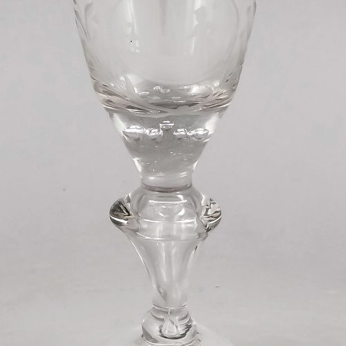 Null Goblet glass, end of 18th century, round vaulted stand, baluster stem, coni&hellip;