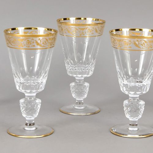 Null Five wine glasses, 2nd half of the 20th century, Theresienthal (?), round b&hellip;