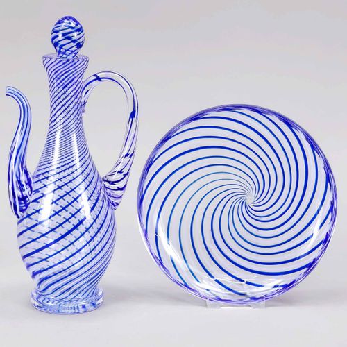 Null Carafe and shallow round bowl, Turkey, 2nd half of the 20th century, Pasaba&hellip;