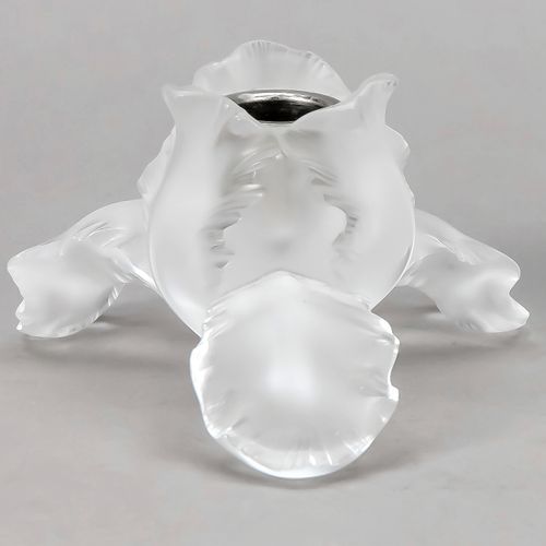 Null Candlestick, France, 2nd half of the 20th century, Lalique, clear mainly fr&hellip;